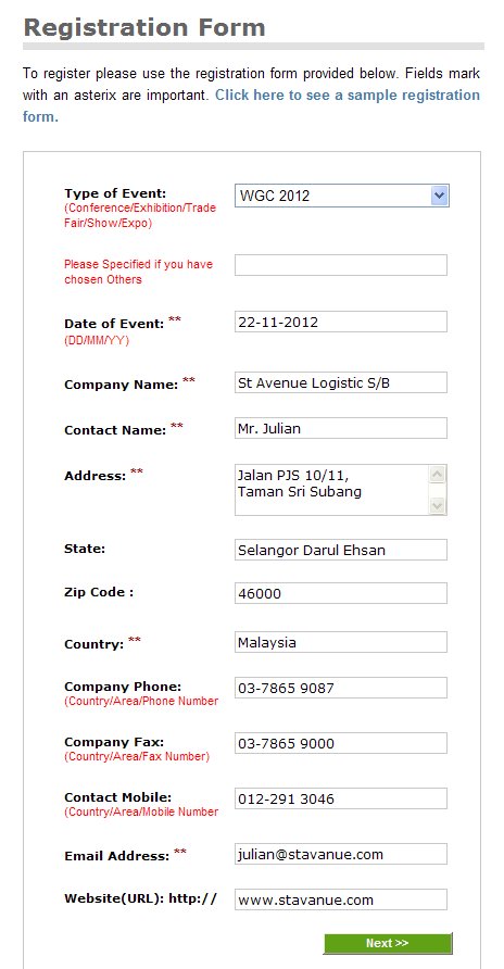 Registration Form 1